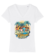 Mamaia Litoral 2024 - Tricou de beach party Tricou mânecă scurtă guler V Damă Evoker