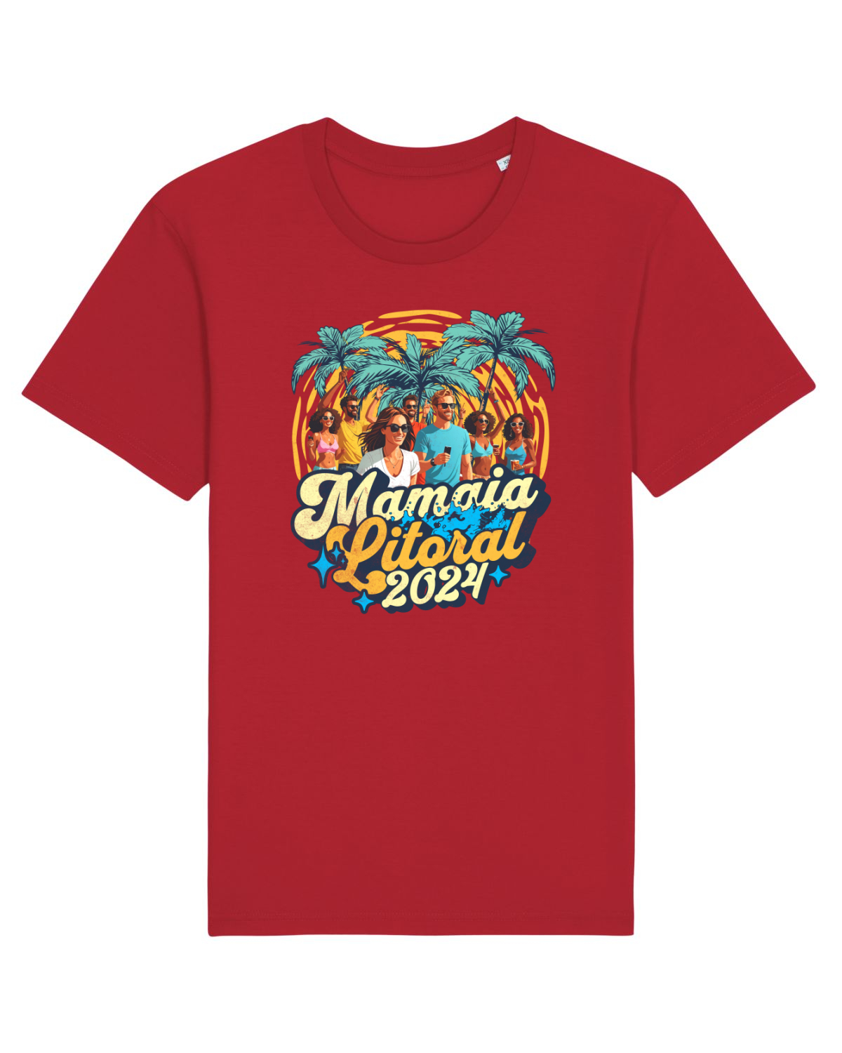 Tricou mânecă scurtă Unisex Rocker Red