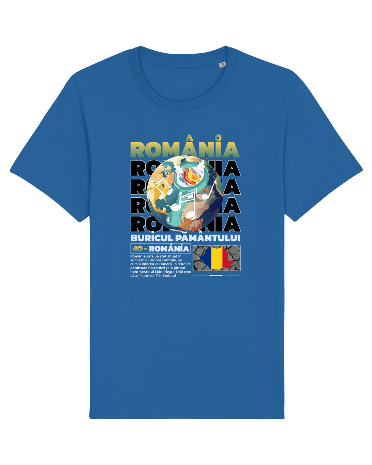 Tricou mânecă scurtă Unisex Rocker Royal Blue
