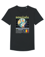 Romania - Buricul Pamantului Tricou mânecă scurtă guler larg Bărbat Skater
