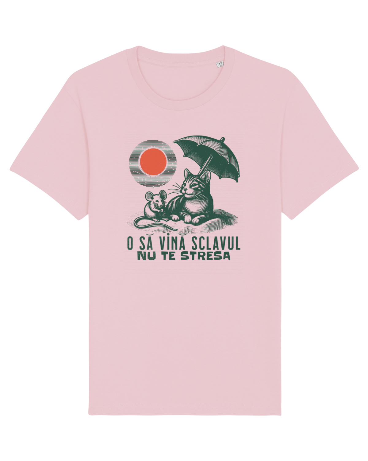 Tricou mânecă scurtă Unisex Rocker Cotton Pink