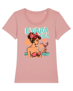 E vara mea! Un design cu atitudine de concediu Tricou mânecă scurtă guler larg fitted Damă Expresser