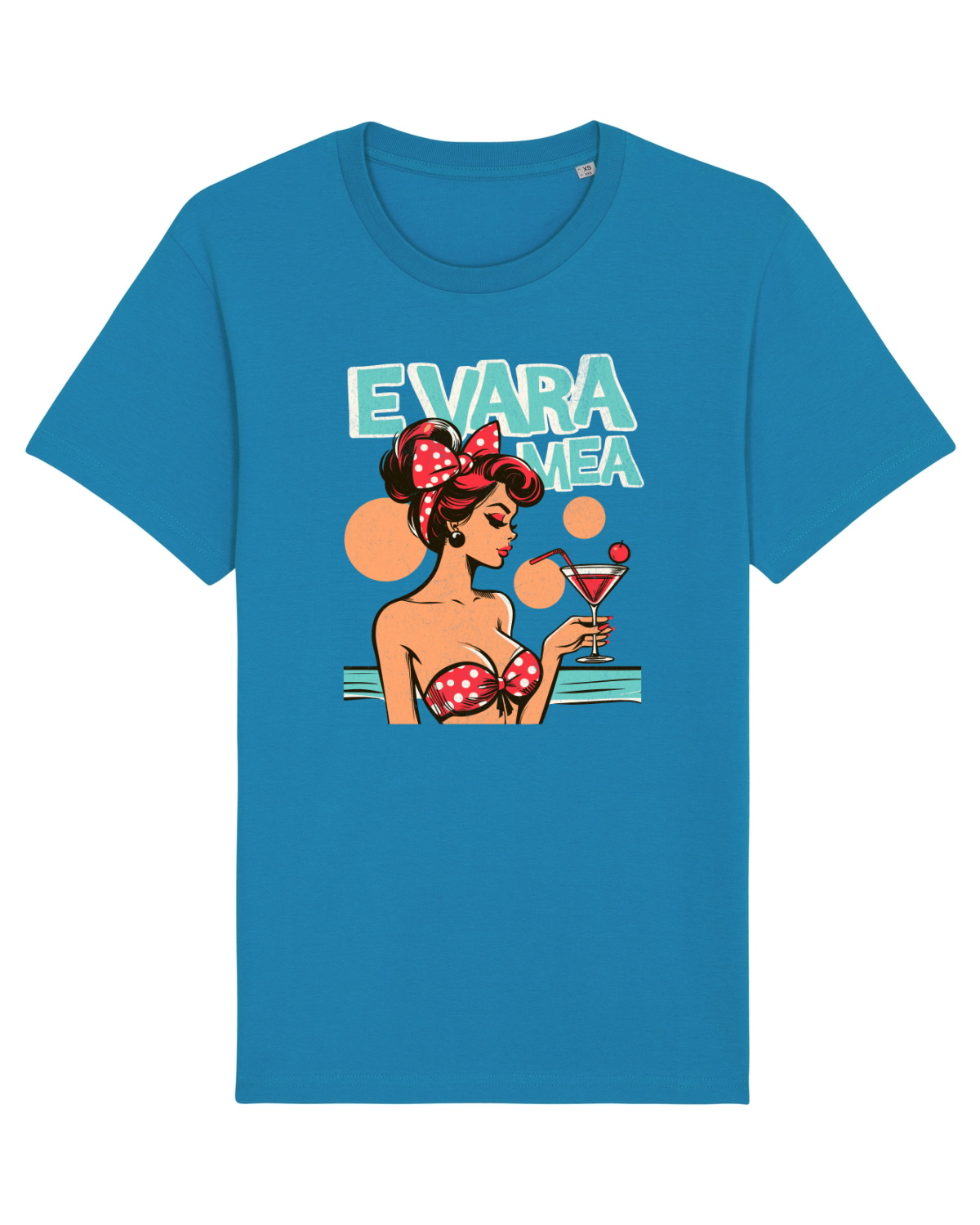 Tricou mânecă scurtă Unisex Rocker Azur