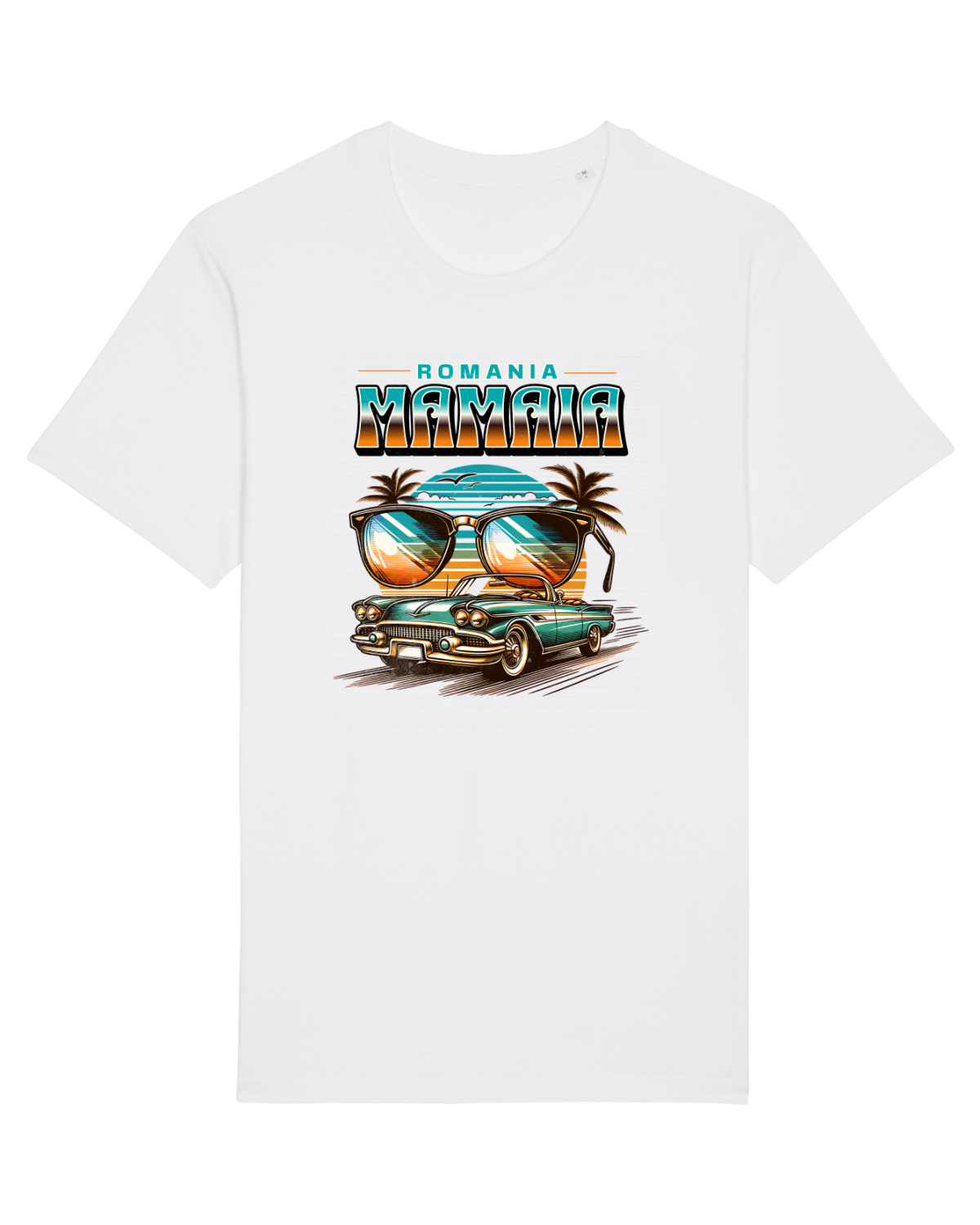 Tricou mânecă scurtă Unisex Rocker White