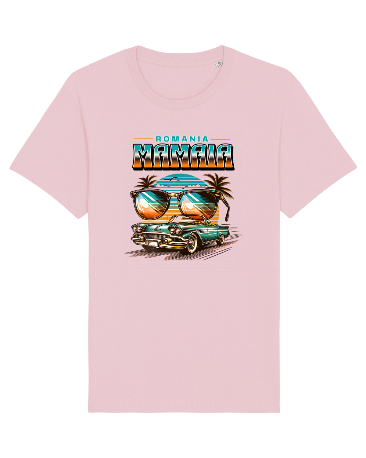 Tricou mânecă scurtă Unisex Rocker Cotton Pink