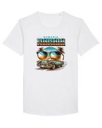 Romania Mamaia - Un tricou de vara, de plaja, de party Tricou mânecă scurtă guler larg Bărbat Skater
