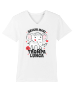 Tricou cu elefant - urechi mari, trompa lunga Tricou mânecă scurtă guler V Bărbat Presenter