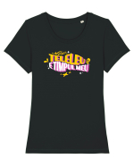 Teleleu, e timpul meu - design de vara, de concediu, relaxare Tricou mânecă scurtă guler larg fitted Damă Expresser