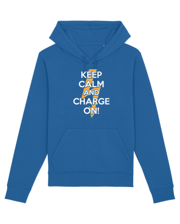 Keep calm and Charge on Royal Blue