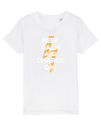 Keep calm and Charge on White