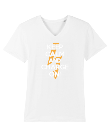 Keep calm and Charge on White
