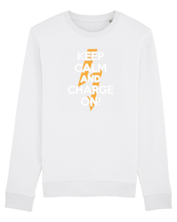 Keep calm and Charge on White
