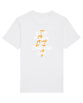 Keep calm and Charge on White