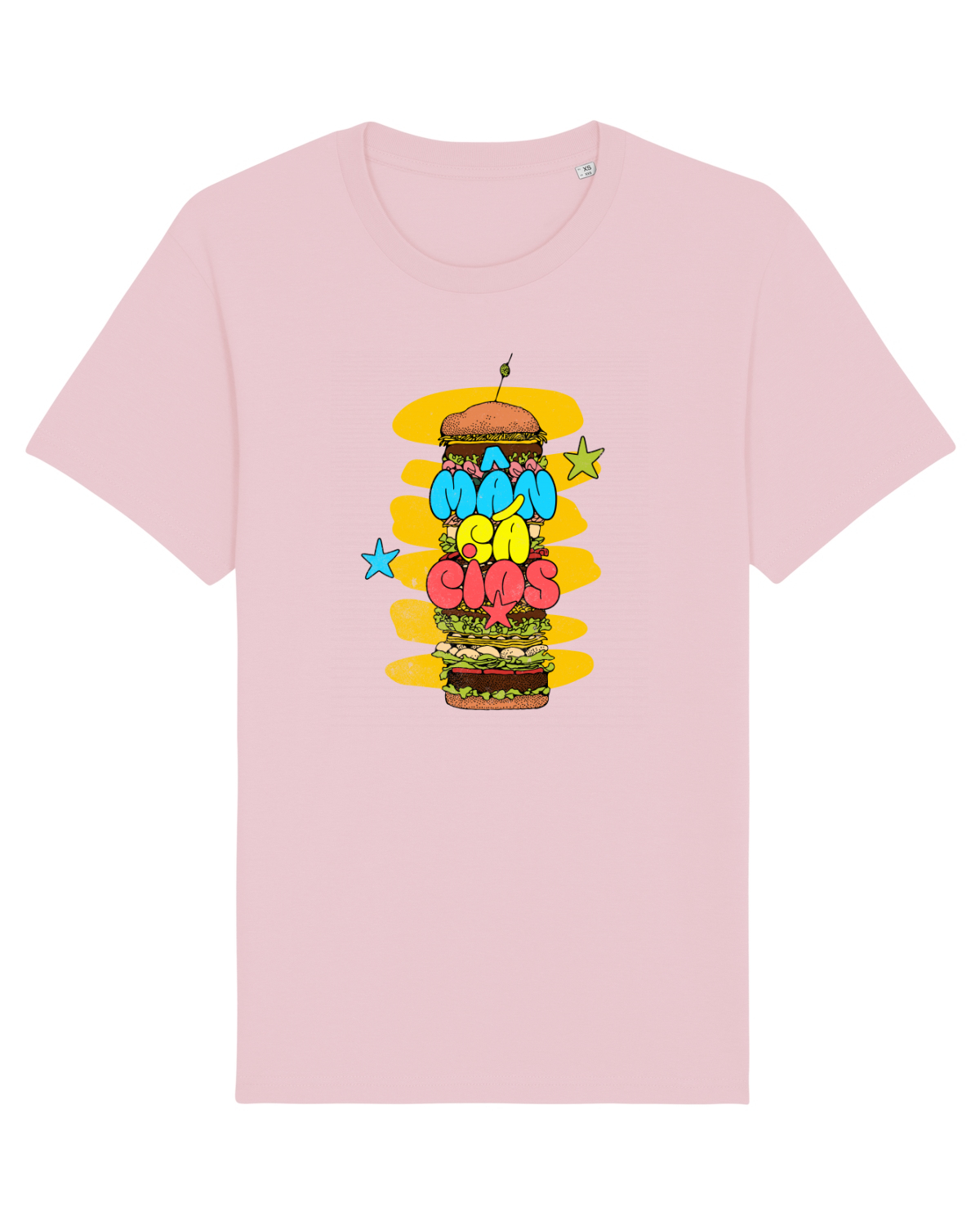 Tricou mânecă scurtă Unisex Rocker Cotton Pink