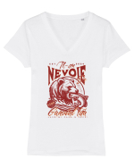 Design cu ursi - n-am nevoie de gunoiul tau, lasa-mi casa-n pace! Tricou mânecă scurtă guler V Damă Evoker