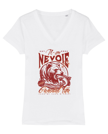 Design cu ursi - n-am nevoie de gunoiul tau, lasa-mi casa-n pace! White