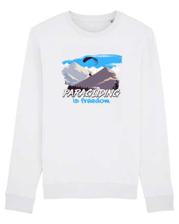 Paragliding is freedom White