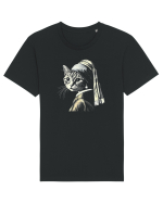 Pisica cu cercei de perla Tricou mânecă scurtă Unisex Rocker
