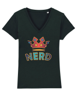 Nerd Royalty Tricou mânecă scurtă guler V Damă Evoker