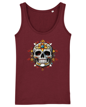 Mandala Skull Burgundy