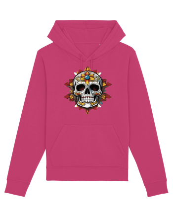 Mandala Skull Raspberry
