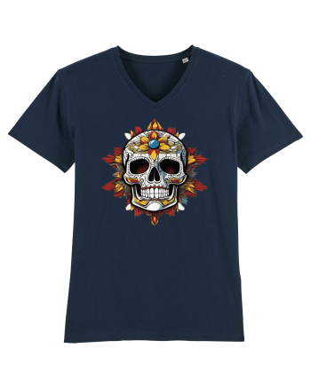 Mandala Skull French Navy