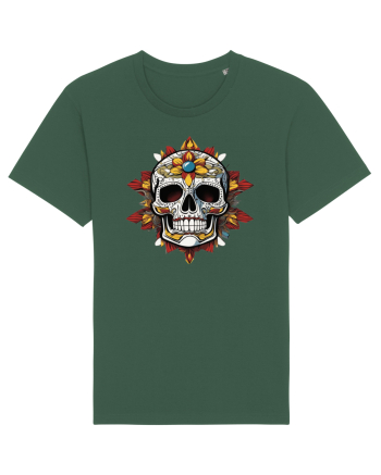 Mandala Skull Bottle Green