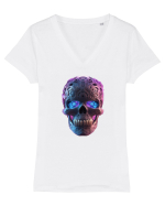 Mandala Skull 3D Tricou mânecă scurtă guler V Damă Evoker