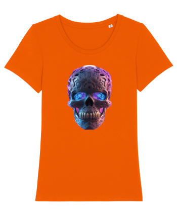 Mandala Skull 3D Bright Orange