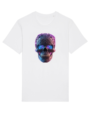 Mandala Skull 3D White