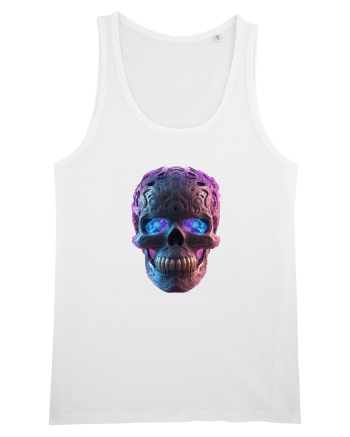 Mandala Skull 3D White