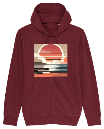 Sunset - soare dupa nori pufosi Burgundy
