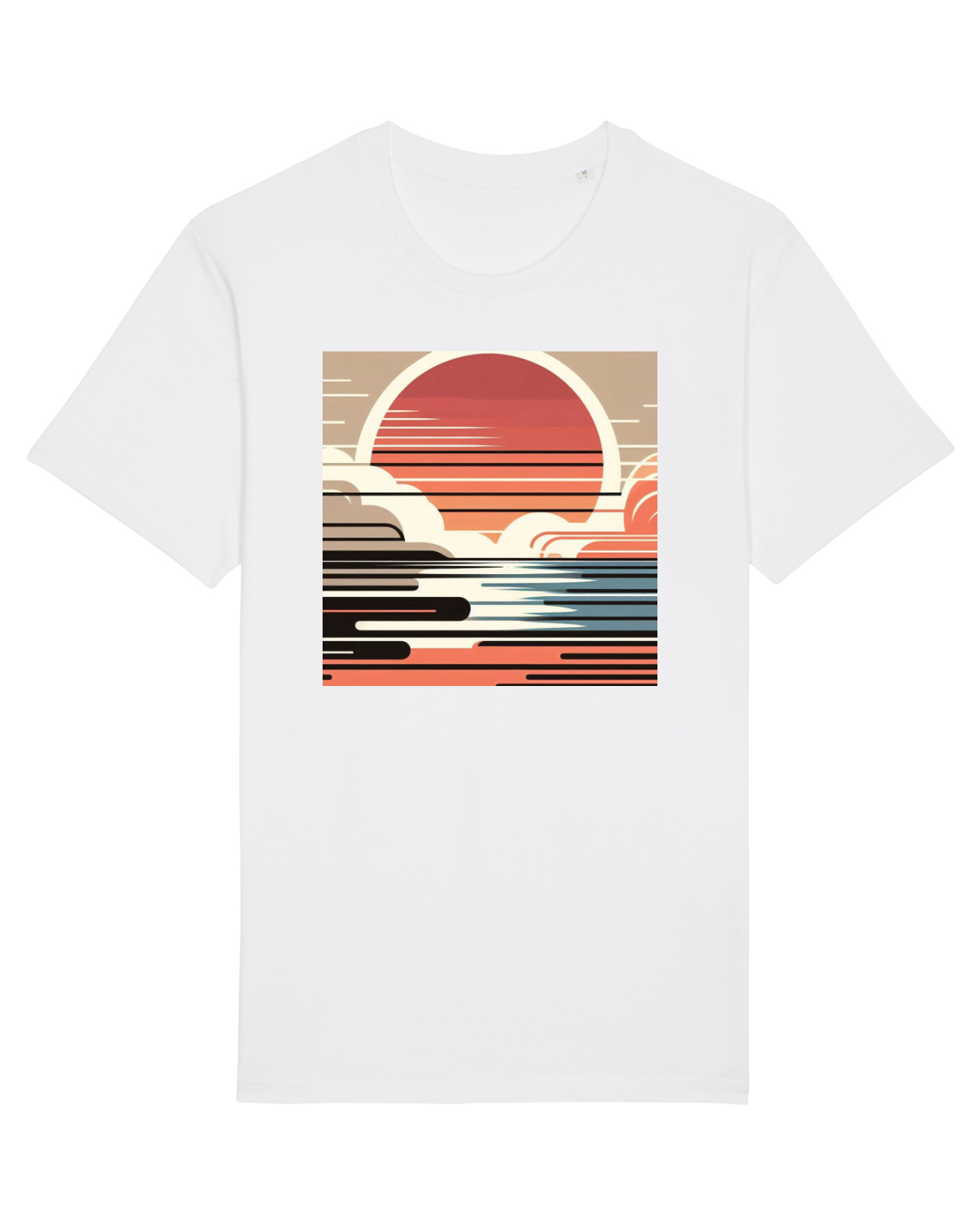Tricou mânecă scurtă Unisex Rocker White