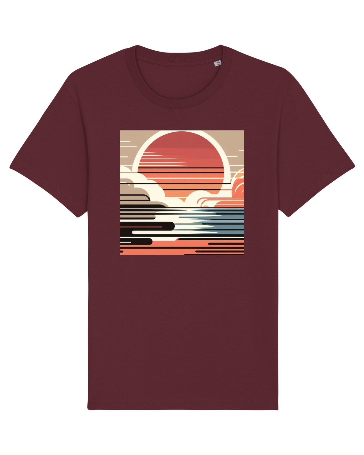 Tricou mânecă scurtă Unisex Rocker Burgundy