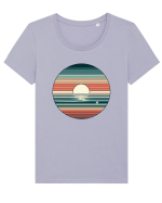 Sunny beach - barca pe apa Tricou mânecă scurtă guler larg fitted Damă Expresser