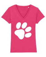 Kitty paw Tricou mânecă scurtă guler V Damă Evoker