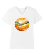 Soare si nori peste dealuri - Sunset Tricou mânecă scurtă guler V Bărbat Presenter