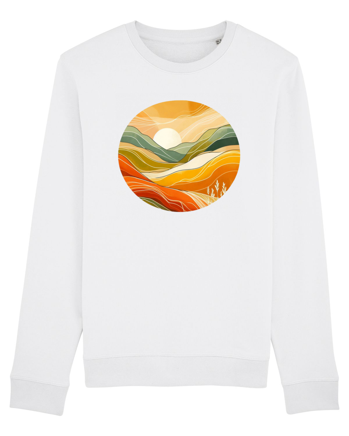Bluză mânecă lungă Unisex Rise White