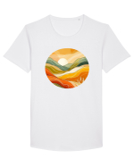 Soare si nori peste dealuri - Sunset Tricou mânecă scurtă guler larg Bărbat Skater