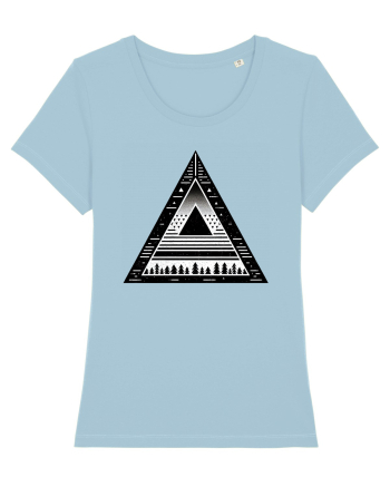 Triunghi - linii geometrice Sky Blue