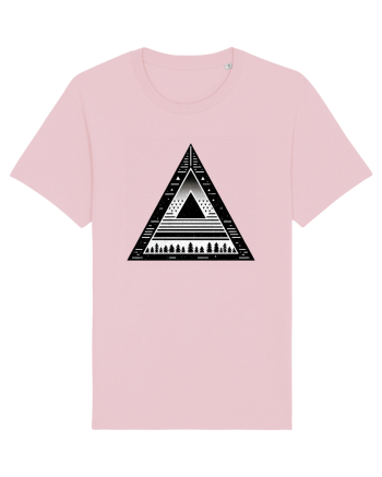Triunghi - linii geometrice Cotton Pink