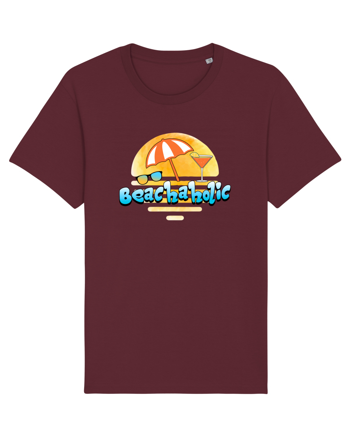 Tricou mânecă scurtă Unisex Rocker Burgundy