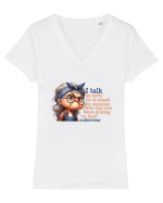 I Talk An Awful Tricou mânecă scurtă guler V Damă Evoker