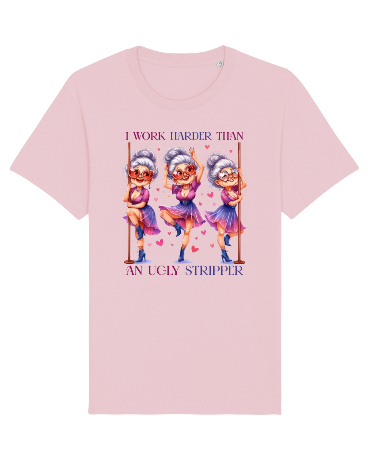 Tricou mânecă scurtă Unisex Rocker Cotton Pink