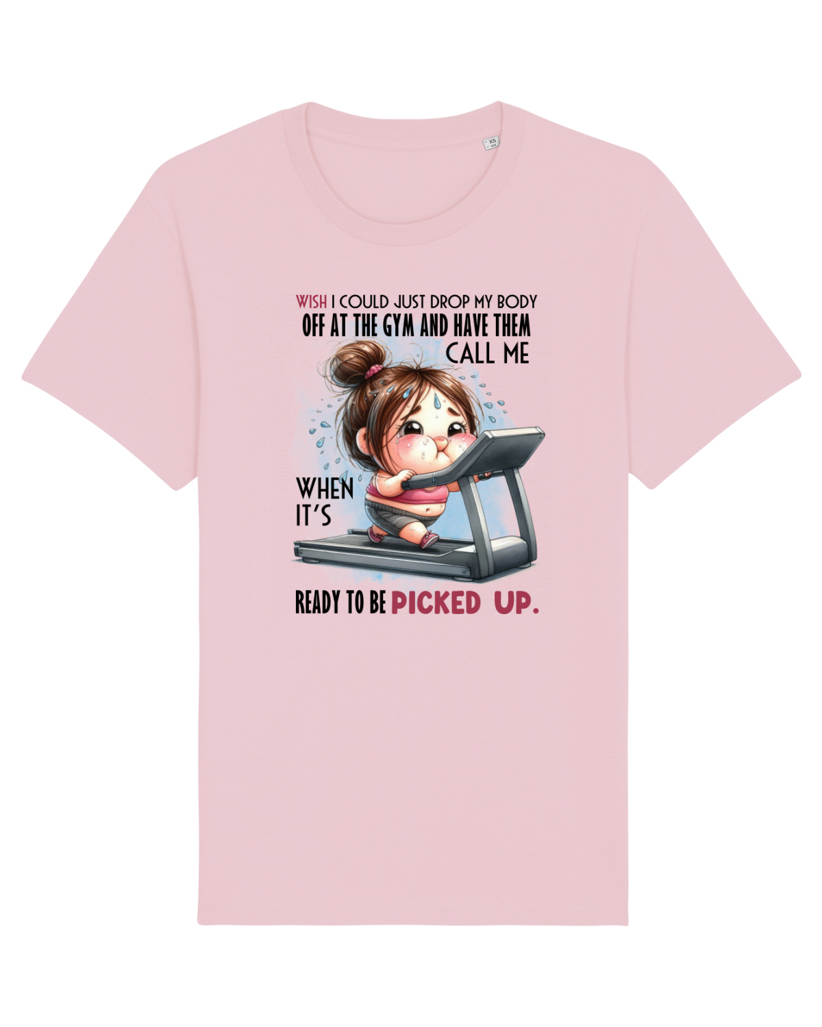 Tricou mânecă scurtă Unisex Rocker Cotton Pink