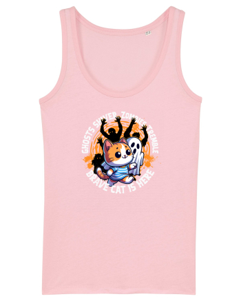 Halloween Pisica Curajoasa si Fantoma Speriata Cotton Pink