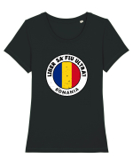 Romania - Liber sa fiu ultra'! Tricou mânecă scurtă guler larg fitted Damă Expresser