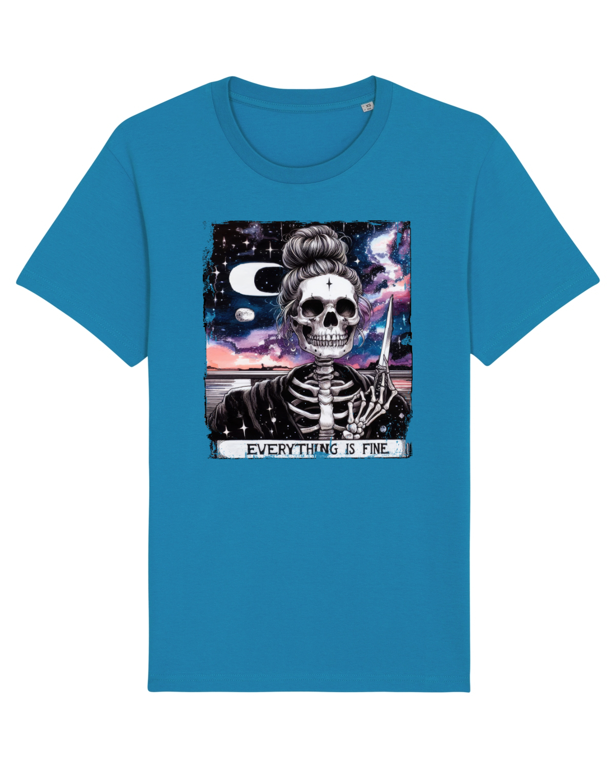 Tricou mânecă scurtă Unisex Rocker Azur