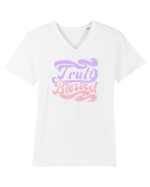 Truly Blessed Tricou mânecă scurtă guler V Bărbat Presenter