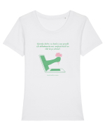 Diferenta dintre o zi buna si una proasta Tricou mânecă scurtă guler larg fitted Damă Expresser